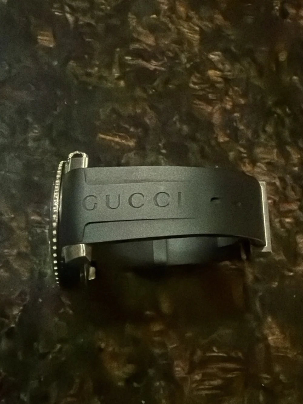 Gucci Dive black stainless watch